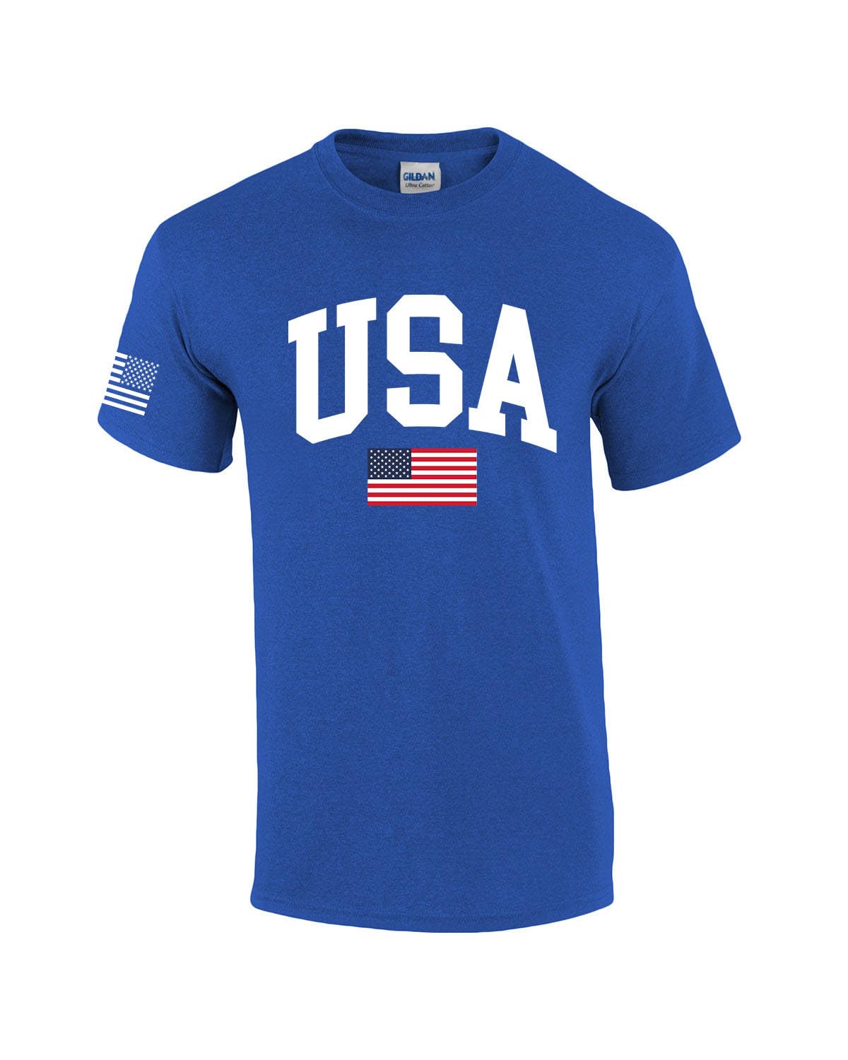 USA American Flag Tee Fourth of July Independence Day Short Sleeve T-Shirt Graphic Tee