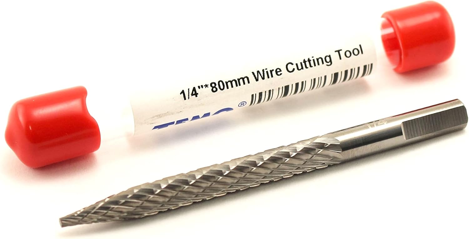 TEMO 5/16 Inch 8mm Carbide Burr Drill Bit Wire Cutter Tire Repair Automobile Car Tool