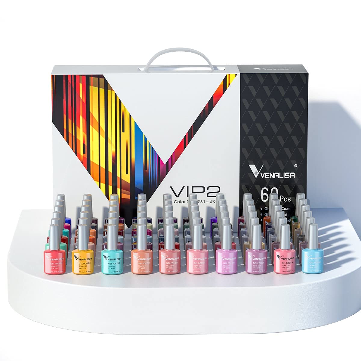 VIP Set 65 PCS 7.5ML Spring Summer Gel Nail Polish Kit with Color Card,Base Matte Top Coat Gel Polish Set,UV LED Soak Off Manicure Starter,Suitable to DIY at Home Nail Art Salon (MULTICOLOR)-image-32