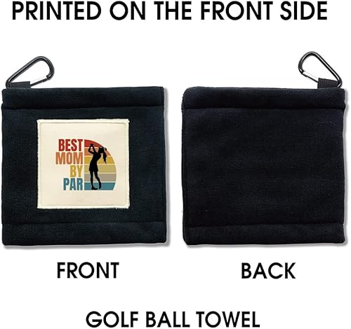 Miniatura 2 de TOUNER Best Mom by Par - Divertida toalla de limpieza para pelotas de golf con clip, herramienta de limpieza de paño de limpieza, accesorios de