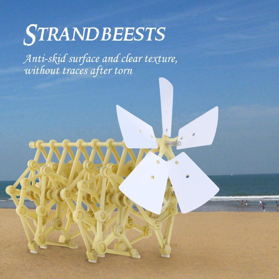 ibasenice Mini Strandbeest Model Kit Wind-Powered Animaris Strandbeest Model Robot DIY Assembly Walker Educational Toy Kit