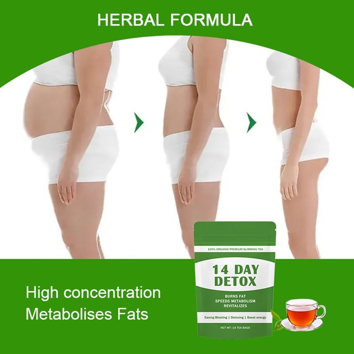 14-dniowa Herbata Detoksykująca – Naturalna Ziołowa Herbata Oczyszczająca Dla Odświeżenia Organizmu I Wsparcia Metabolizmu(3PCS)
