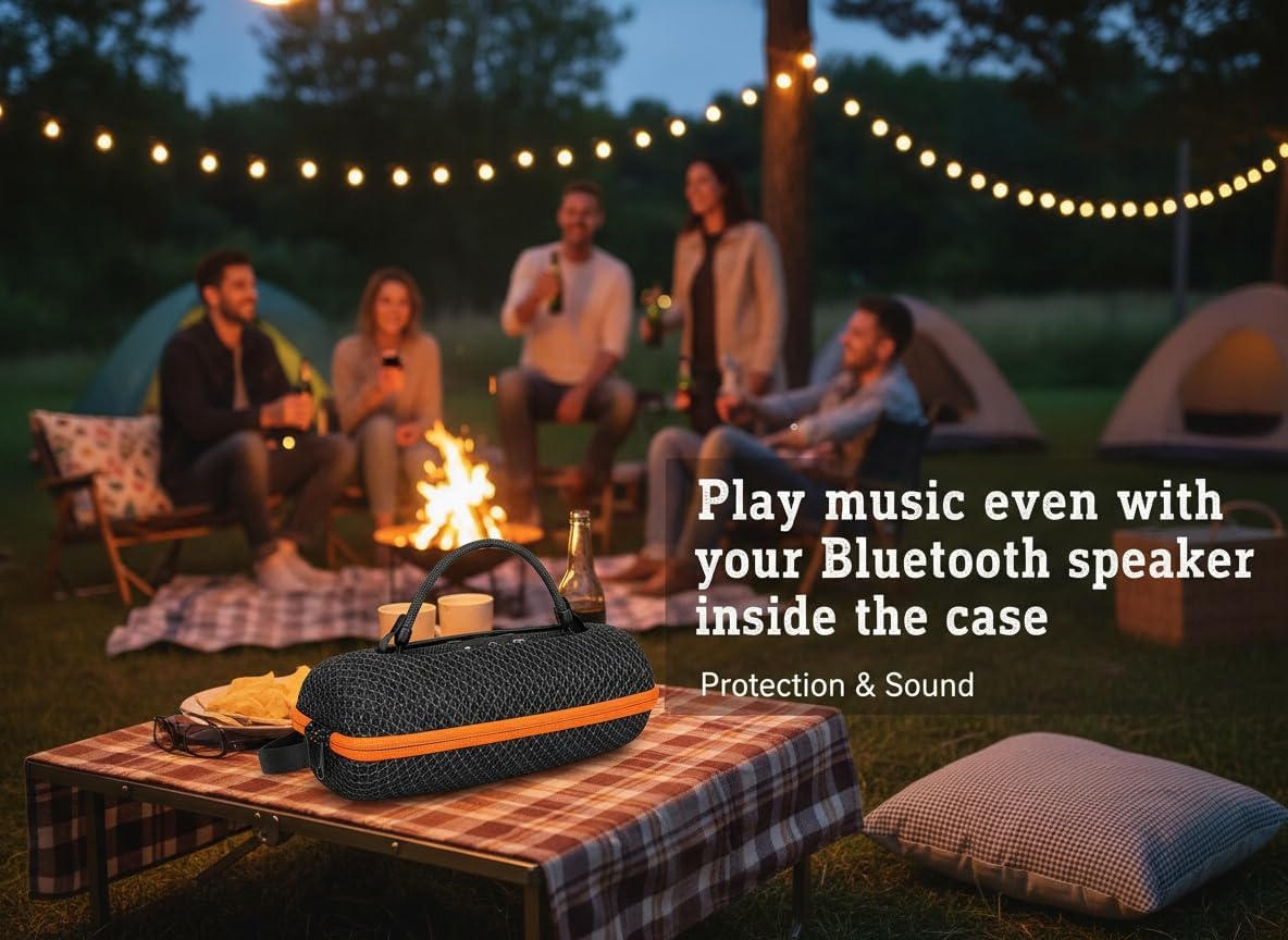 JBL Charge 6 Case,Hard Travel Storage Cover for Charge6 Portable Bluetooth Speaker - Features Innovative Handle Cutout Design with Shoulder Strap(Case Only) - Image 6