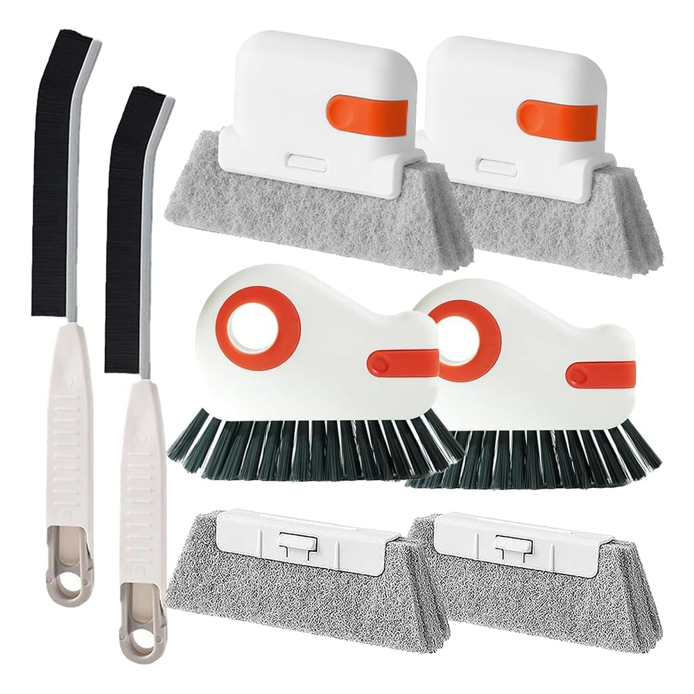 Aundhegrtt Bristle Brush for Window Sills, Crevice Cleaning Tool, Hard Bristle Window Cleaner, Home Essential for Bathroom for Kitchen
