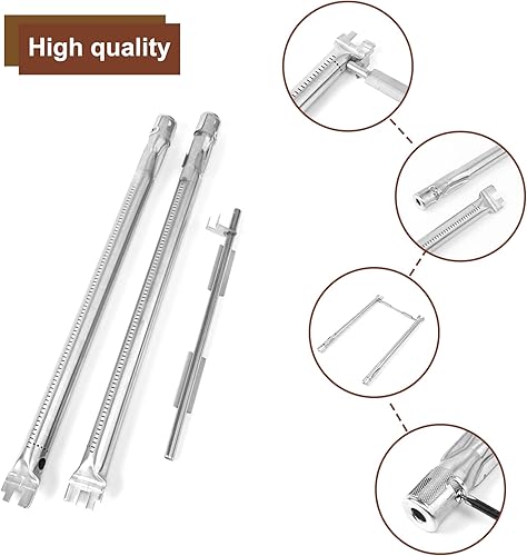 Miniatura 8 de QuliMetal 7637 Rejillas de cocina y quemador de parrilla 69785 para parrillas de gas Weber Spirit 200 y Spirit II 200, Spirit E-210, E-220, Spirit
