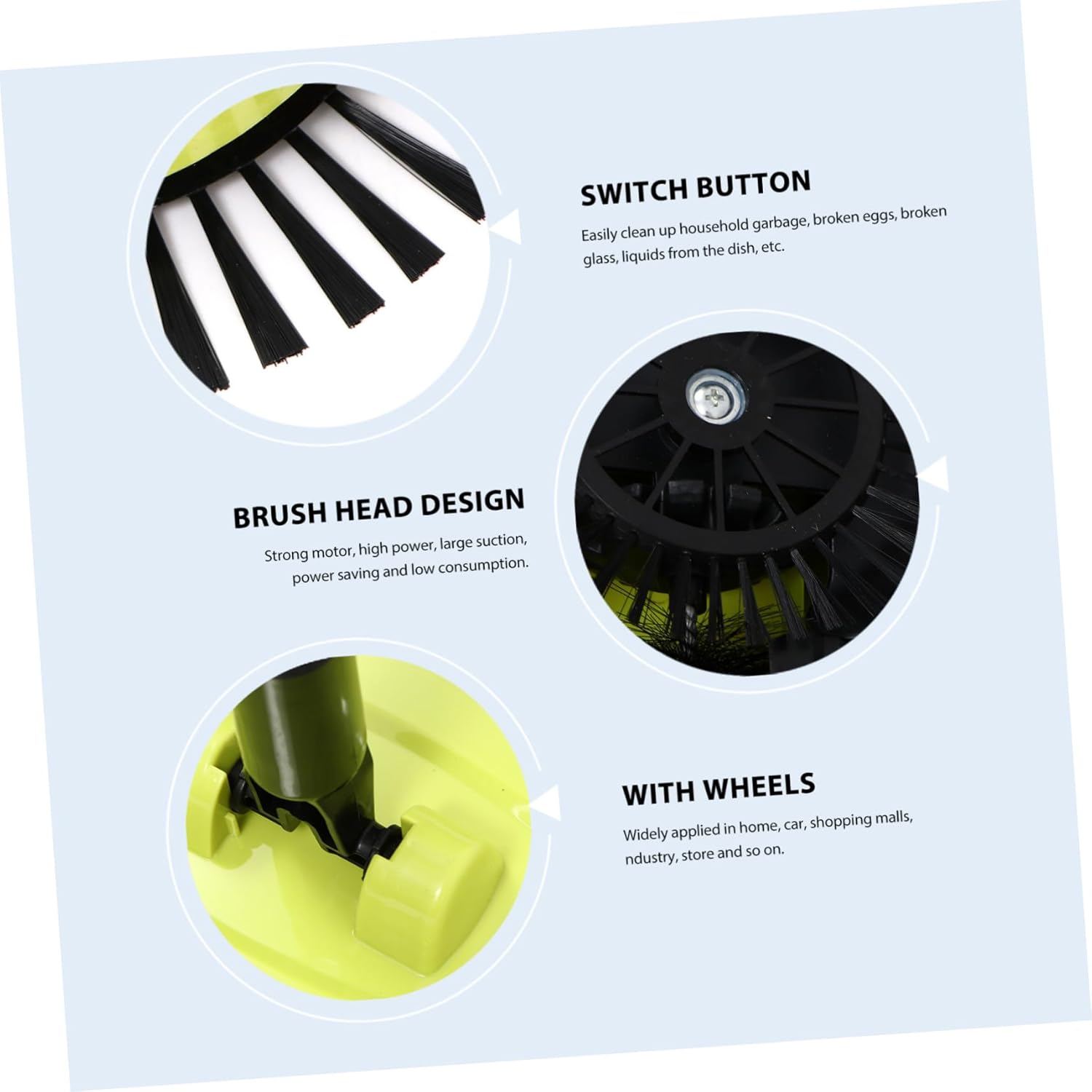 Manual Push Sweeper with Adjustable Handle Rotating Floor Mop Broom Dustpan Enclosed Trash Bin Pet Brush for Household Cleaning Random Color Random Color