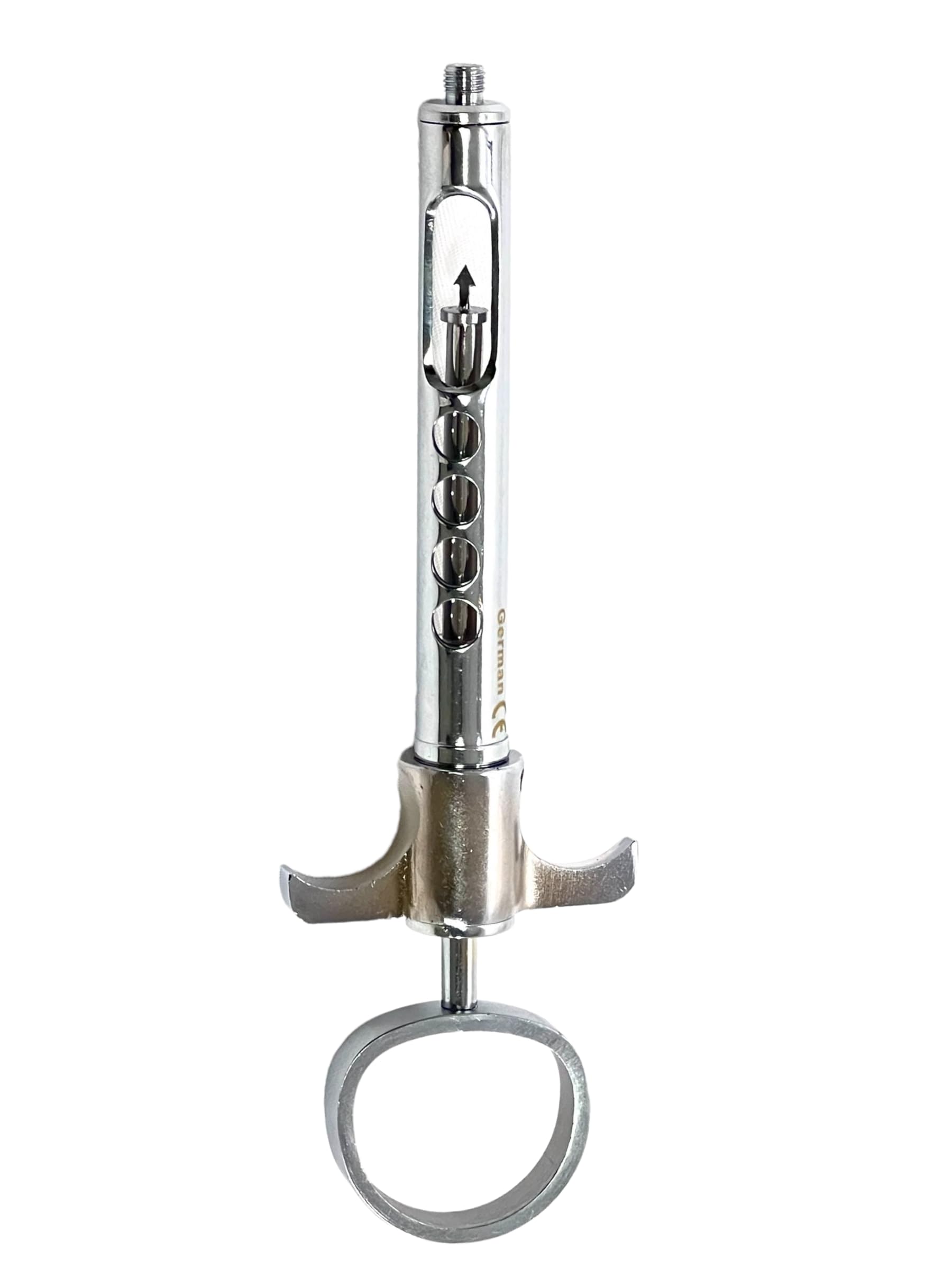 Self-Aspirating Anesthetic Dental Syringe 1.8mL Cartridge Capacity with Arrow Point Plunger and Finger Rests | German Stainless Steel (1.8mL - 1 Piece)