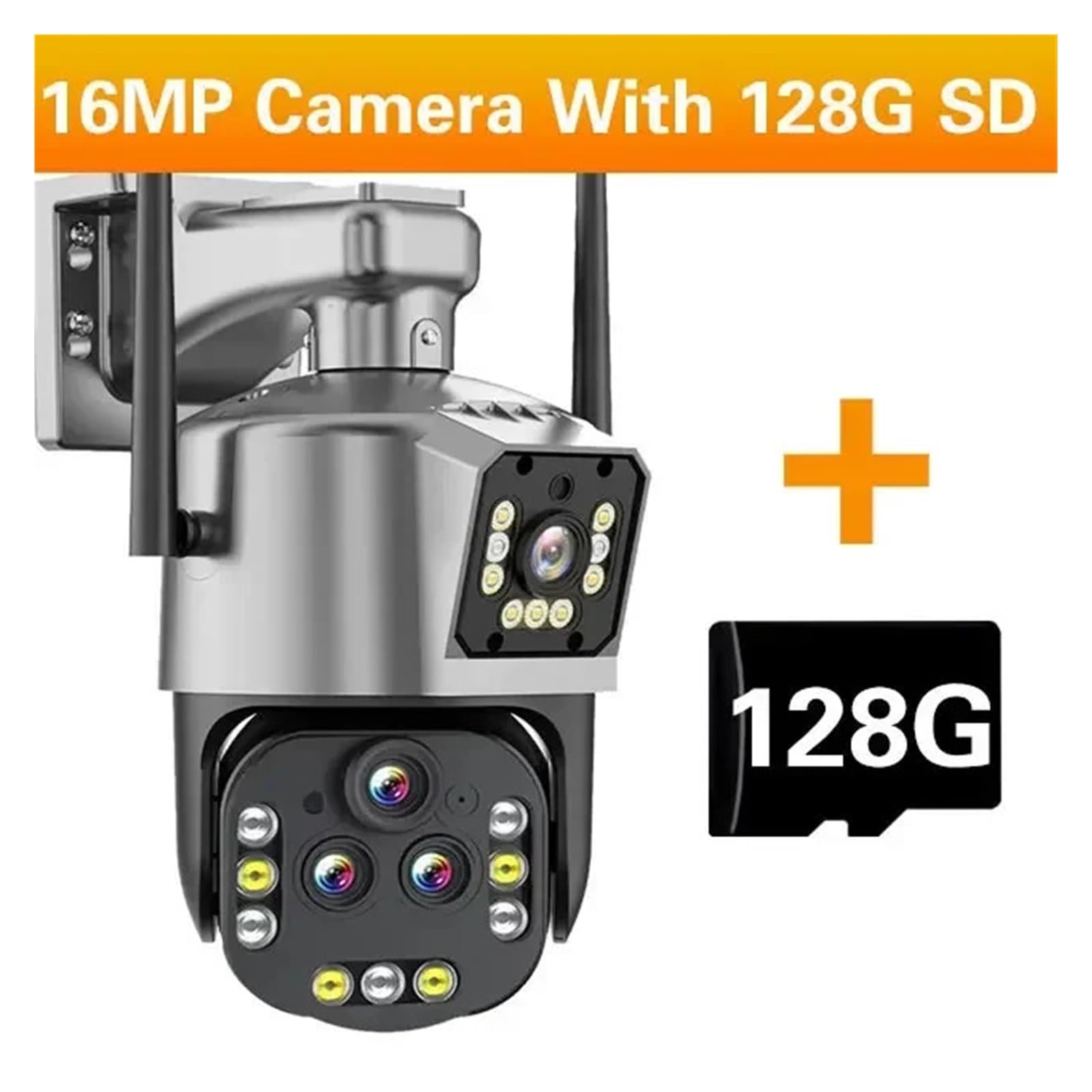 Caméra WiFi PTZ à Quatre objectifs 16MP 8K