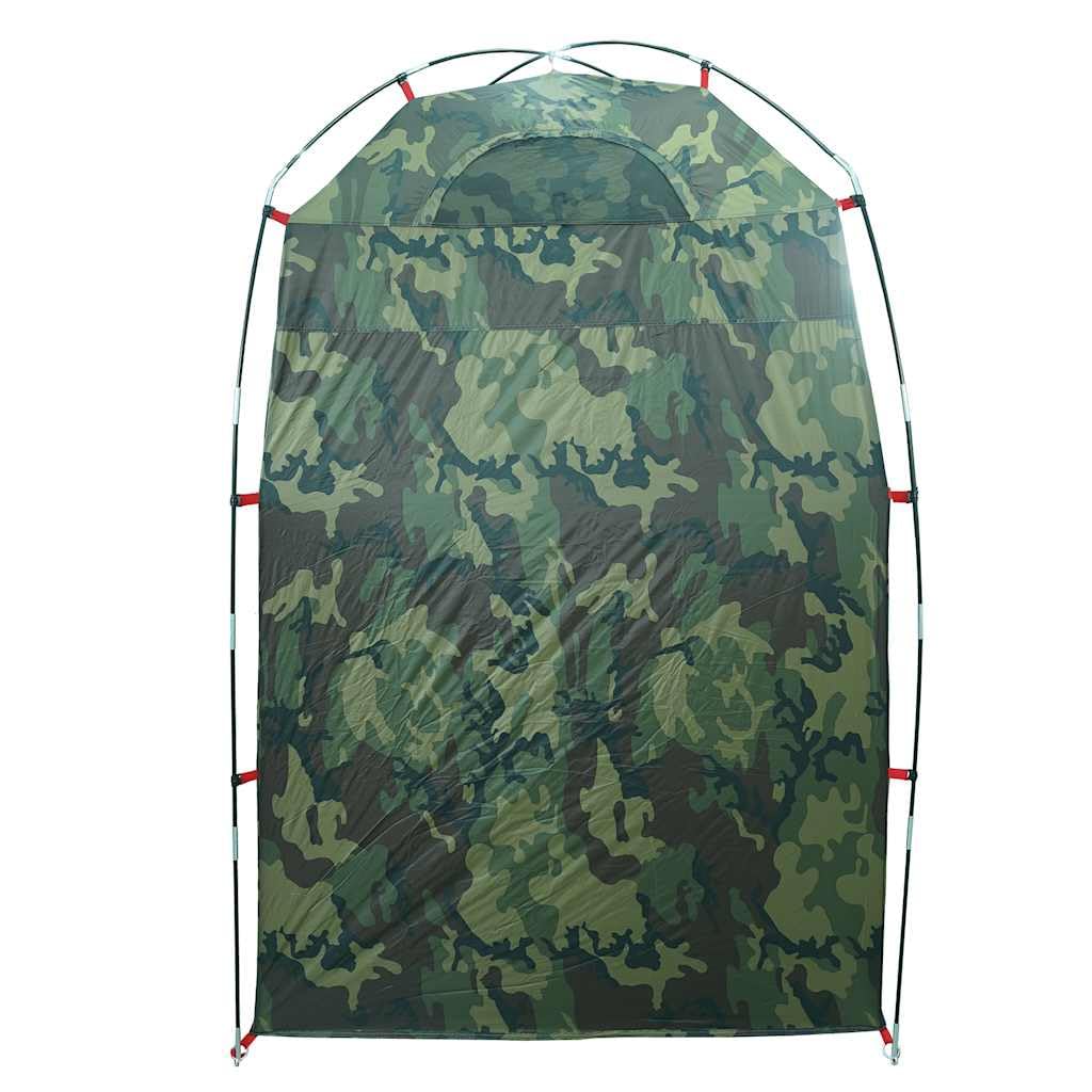 Tente de Douche Camping Camouflage, Cabine d'Essayage Portable et Tente de Toilette Mobile pour Plein Air, Vestiaire avec Sac de Transport, 140 x 140 x 213 cm