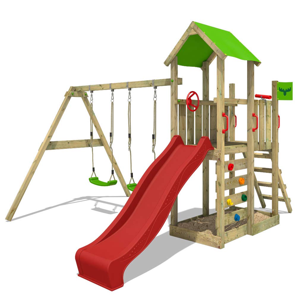 Buy MOOSE Wooden climbing frame MagicMango Move XXL with swing set and