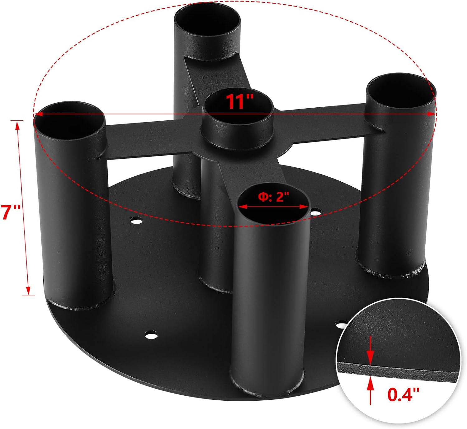 Barbell Holder Storage Rack, Heavy Duty Vertical Barbell Stand for Home and Commercial Gym, Fit 2-inch Olympic Bars, Curl Bars, Hex Bars, Corner Floor Stand