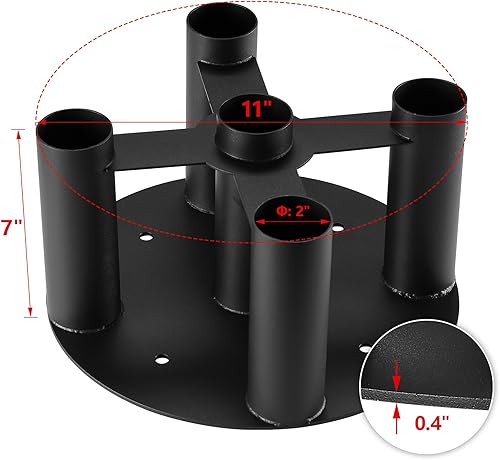 Miniatura 7 de Soporte de almacenamiento para mancuernas, soporte vertical resistente para gimnasio doméstico y comercial, compatible con barras olímpicas de 2