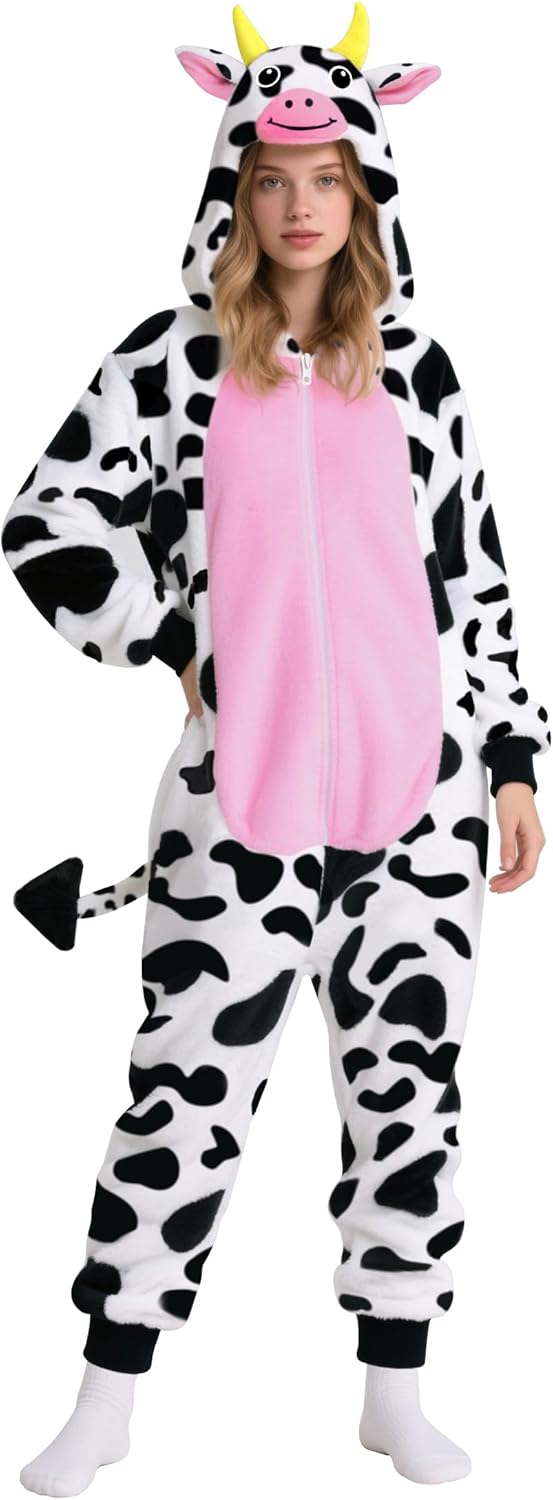 Axolotl Costume Adult Women Animal Onesie Pajamas Halloween Party Dress Up - Image 3