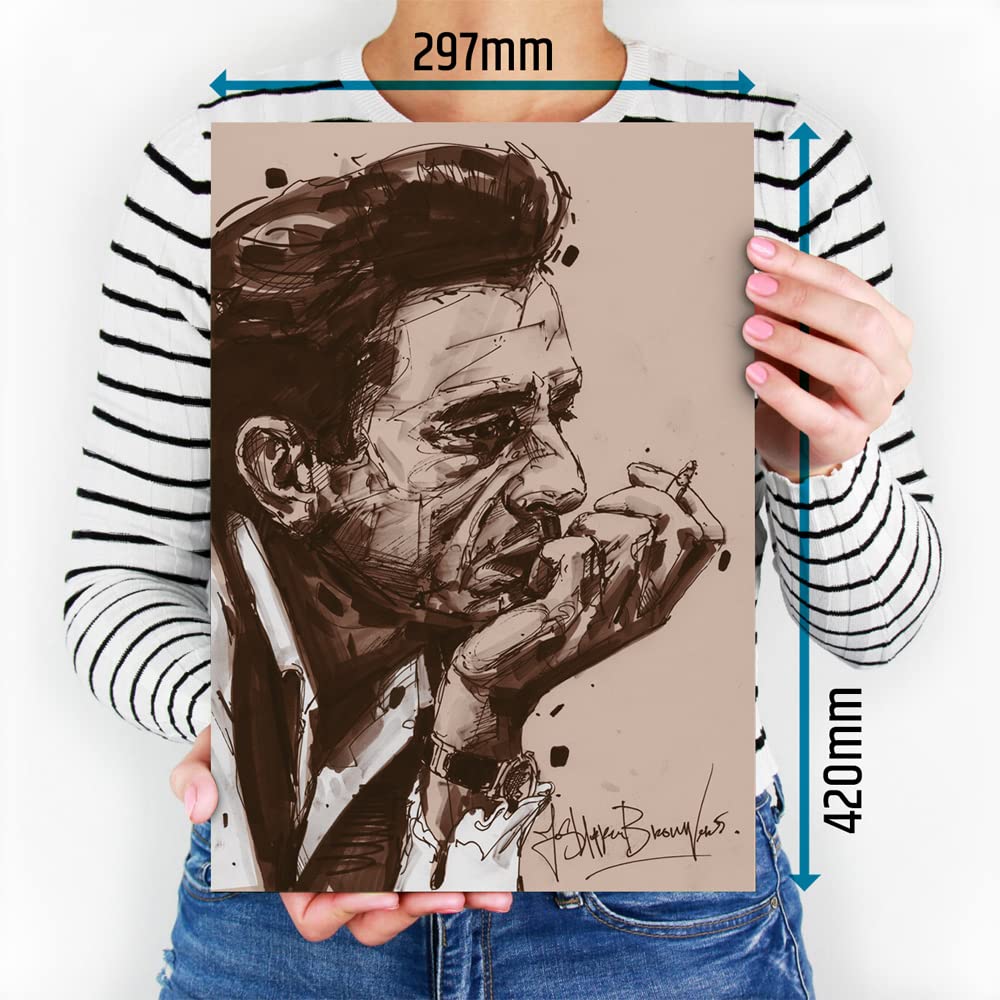 Country Music 05 Poster 29,7 x 42 cm (A3) - Cornice e firmata (Gallery Pilot)