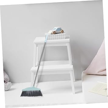 Heavy Duty Broom Indoor Dust Broom with Long Handle Angle Broom Hardwood Floor Cleaning Inside Soft Sweeping Brooms for House Kitchen Sweeper