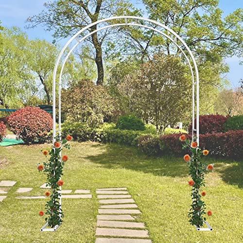 Arco de rosas de metal for enrejado de vides florales, soporte de arco de jardín, for decoración de ceremonias de fiesta en interiores y exteriores, arco de boda, arco de globo, plantas trepadoras, ar