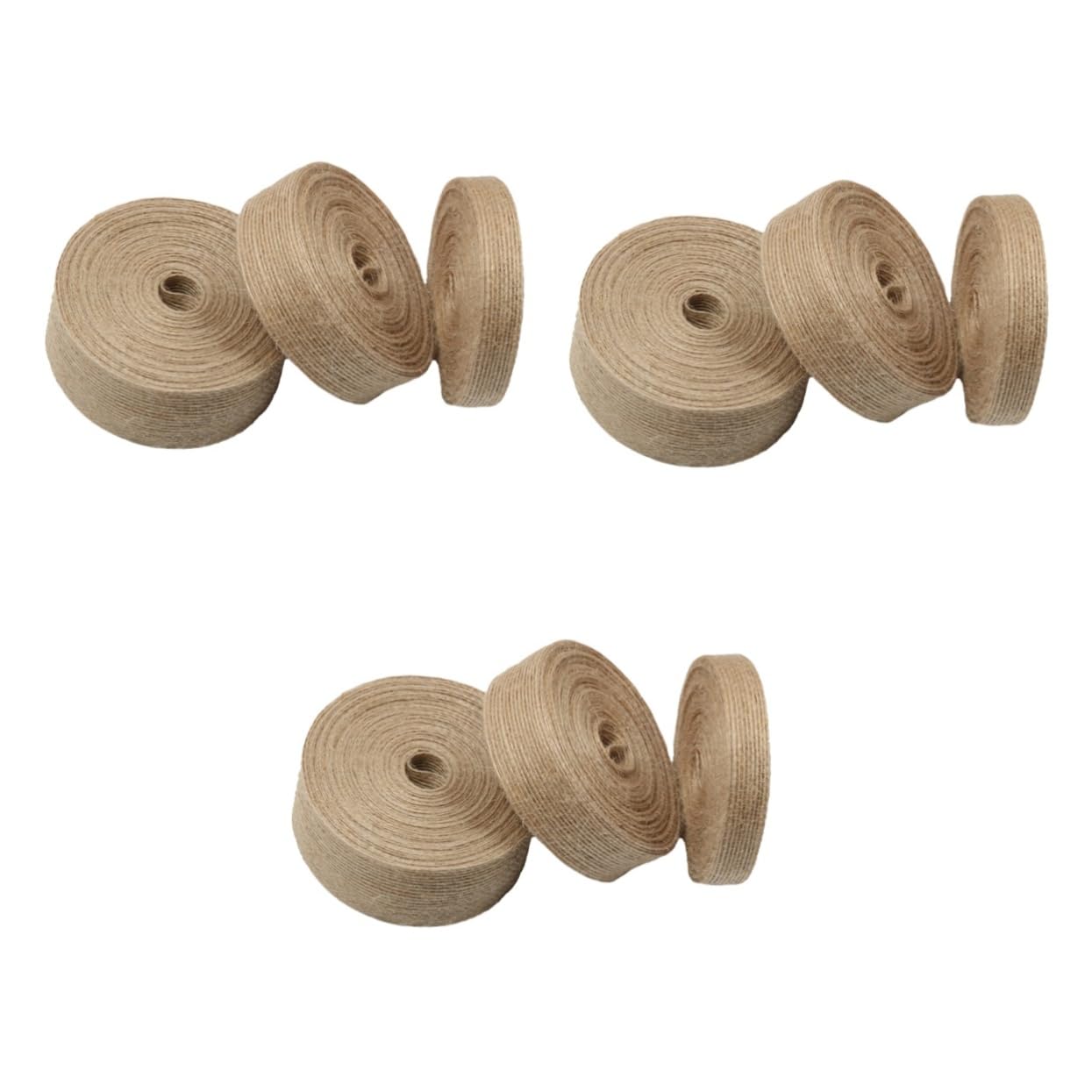 NUOBESTY 9rollen Breites Jute-band Natürliche Bastelband-rolle Für Hochzeiten Wreaths Und -dekorationen Robustes Und Langlebiges Material Für Kreative Projekte