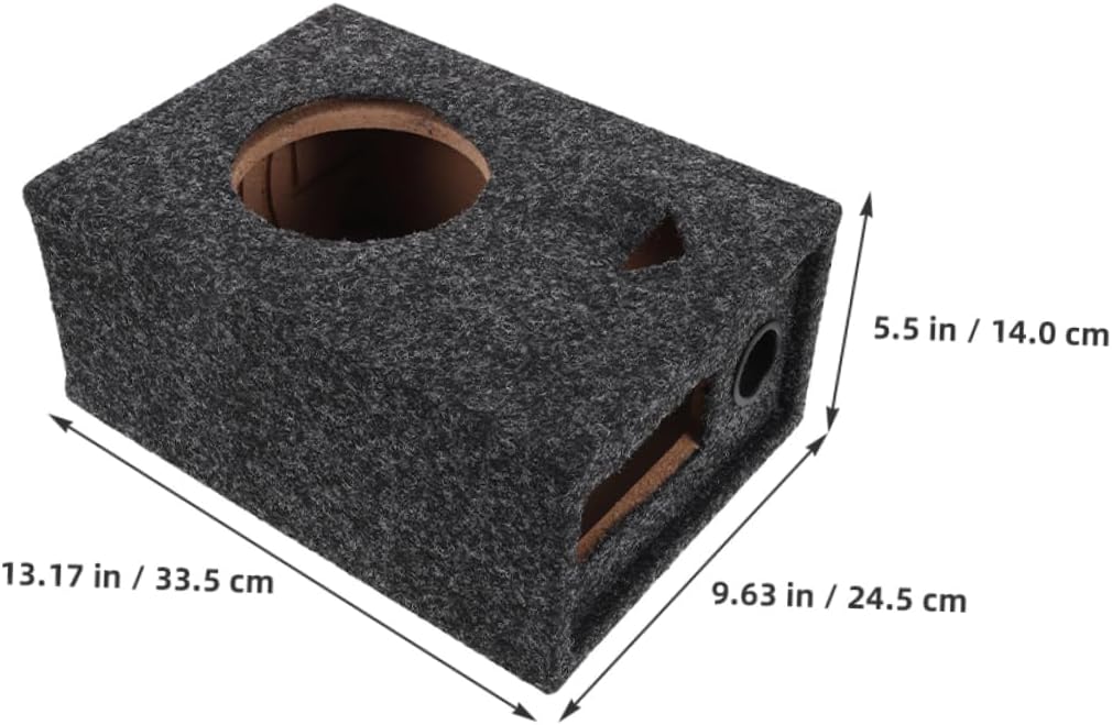 HANABASS Car Audio Enclosure 6.5 Inch Subwoofer Box Heavy Duty Wooden Speaker Box for Vehicle Audio Upgrade for Trucks and Cars