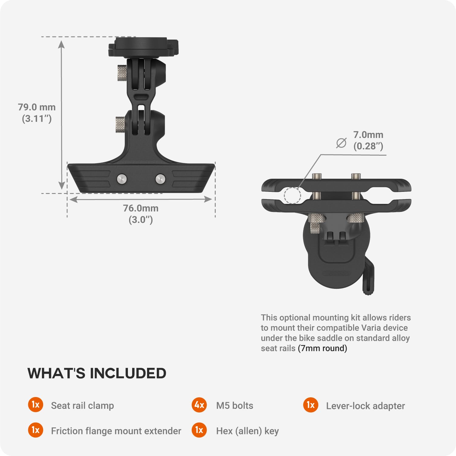 Amazon.com: TUSITA Seat Rail Mount Kit Compatible with Garmin
