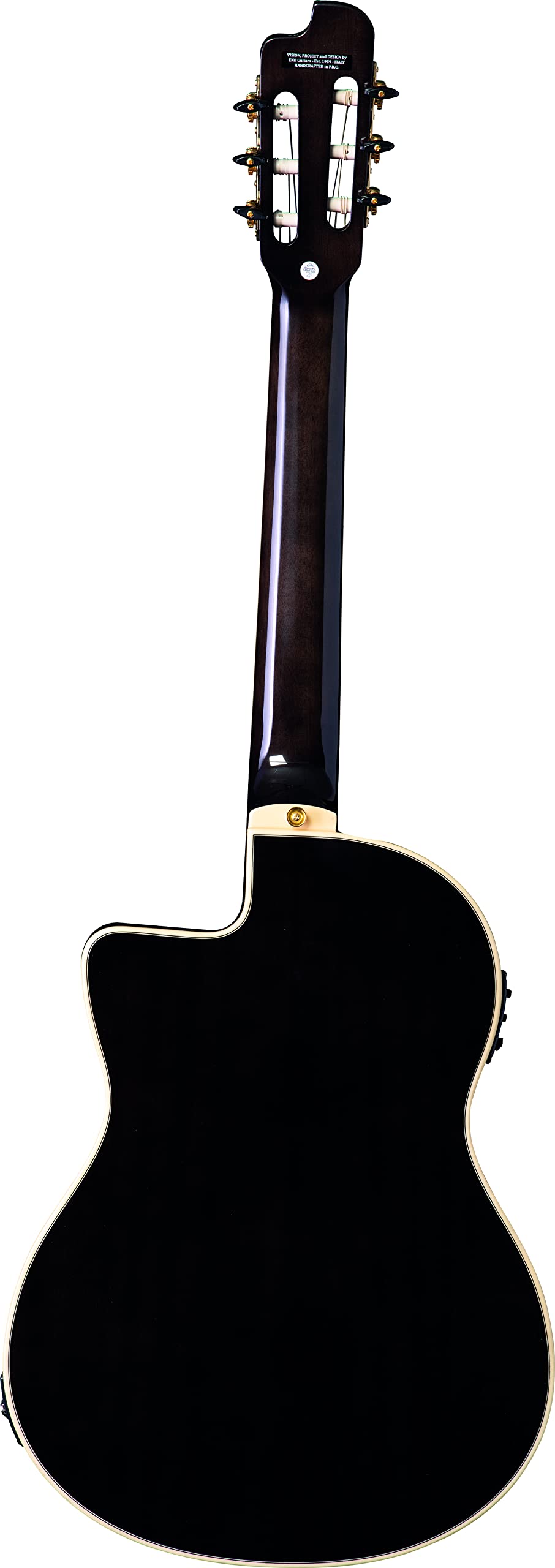 EKO GUITARS – NXT NYLON N100CE SEE THROUGH BLACK, Guitare Classique Électrifiée Cutaway, Table Épicéa, Eclisses, Fond et Manche Acajou, Touche South American Roupanà, Mensur 650 mm, Couleur Noir