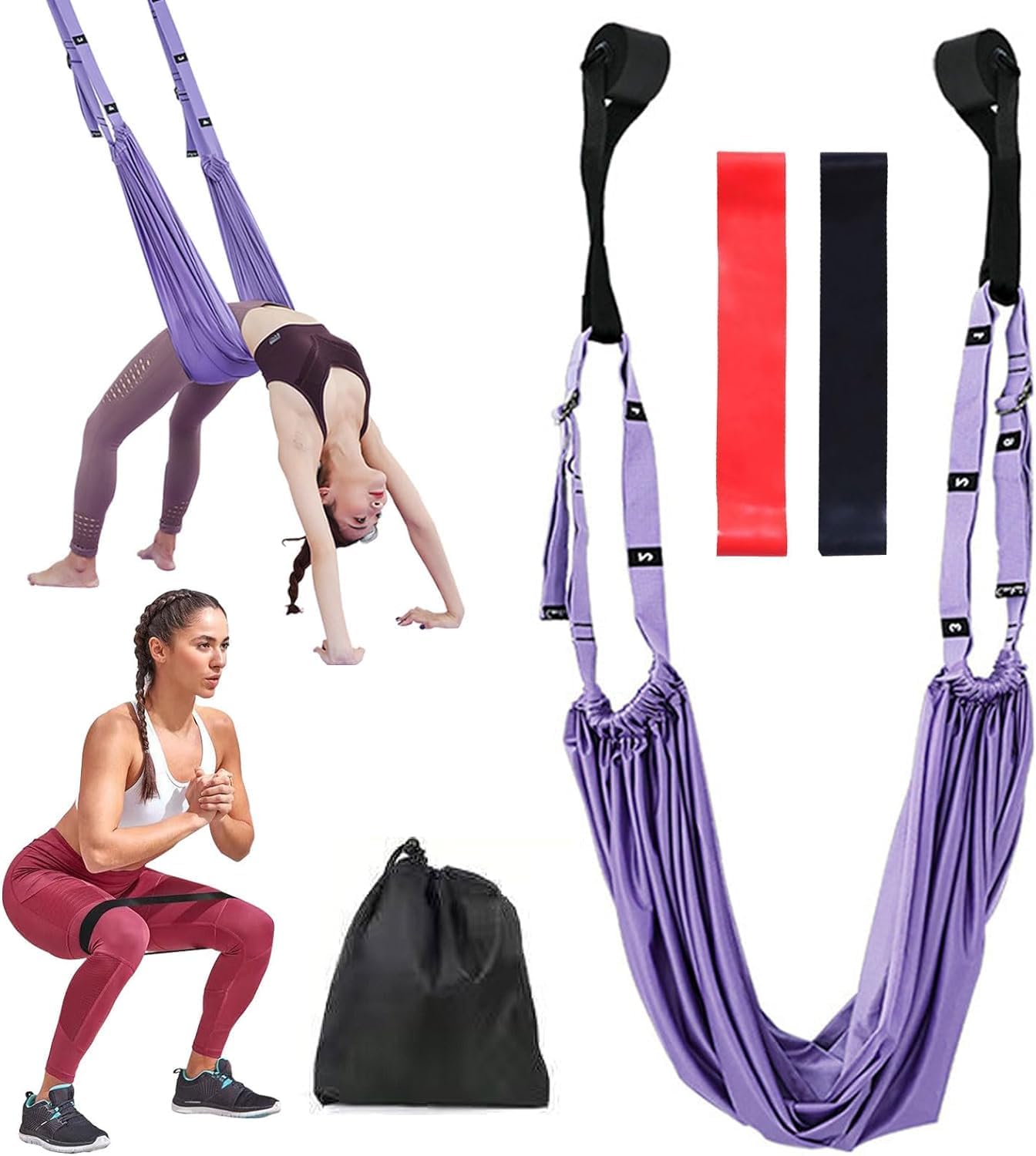 Yoga Stretching Strap Fitness Band Adjustable Leg Stretcher Back Bend Assist Trainer Stretching Equipment for Dance Aerial Ballet Gymnastics