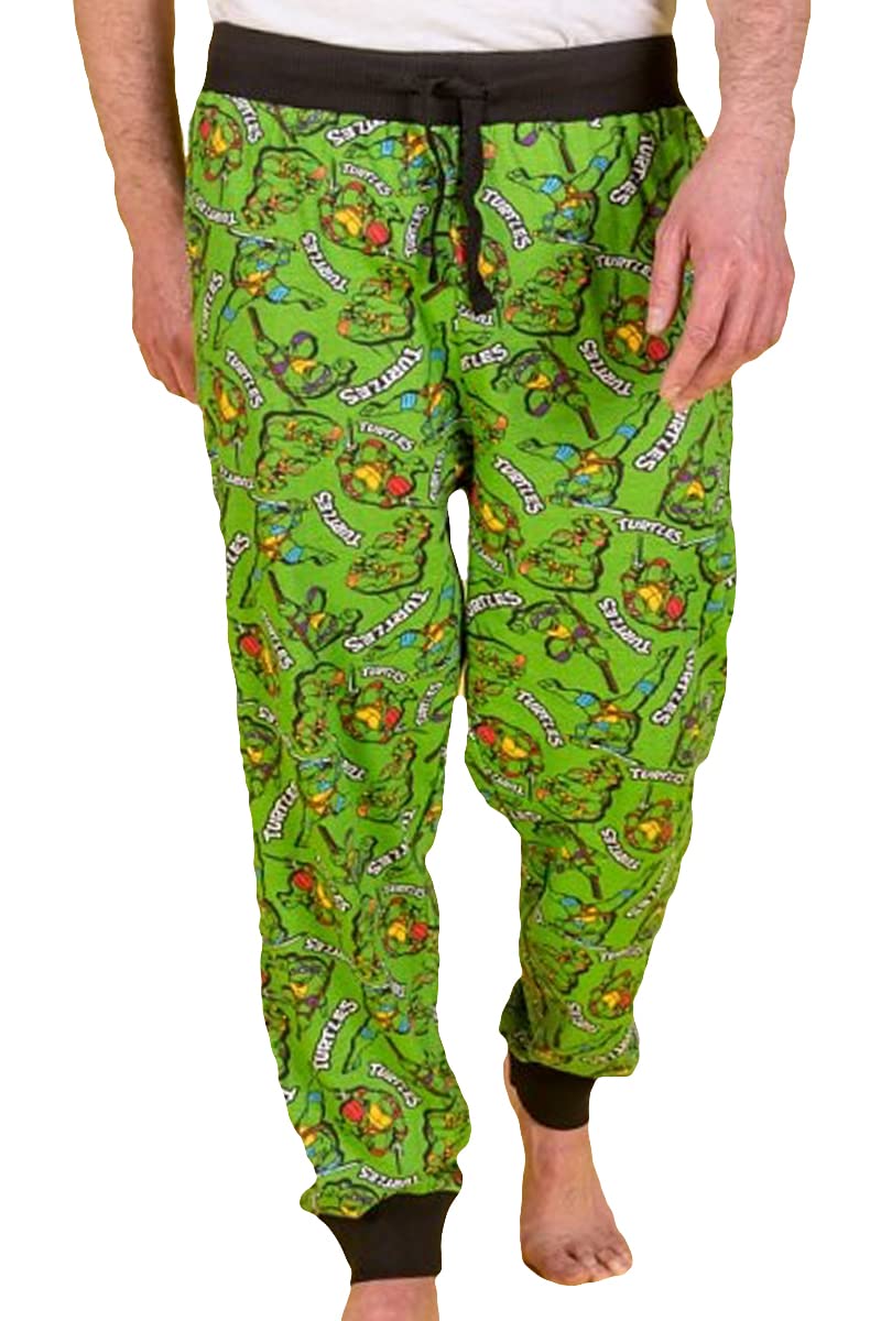 Tdp Textiles Men's Teenage Mutant Ninja Turtles Official Character Lounge Bottoms Cotton Pyjamas Pjs Nightwear Trousers Gift S