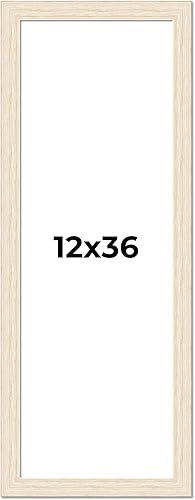 Vista 95 de Marco de fotos blanco de madera real de 19 x 19 pulgadas de ancho de 1.5 pulgadas Profundidad interior de 0.5 pulgadas Marco de fotos envejecido