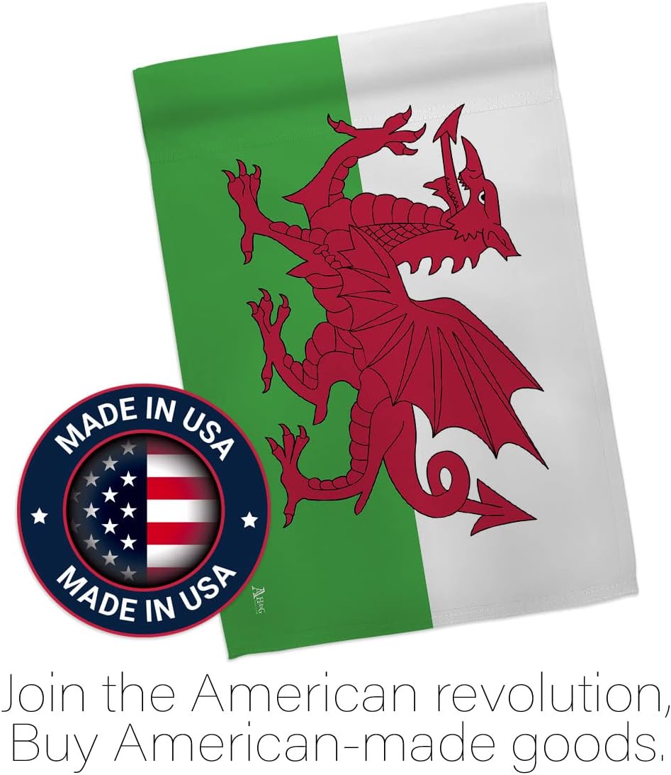 Americana Home & Garden Wales House Flag Regional Nation International World Country Particular Area Decoration Banner Small Garden Yard Gift Double-Sided, Made in USA