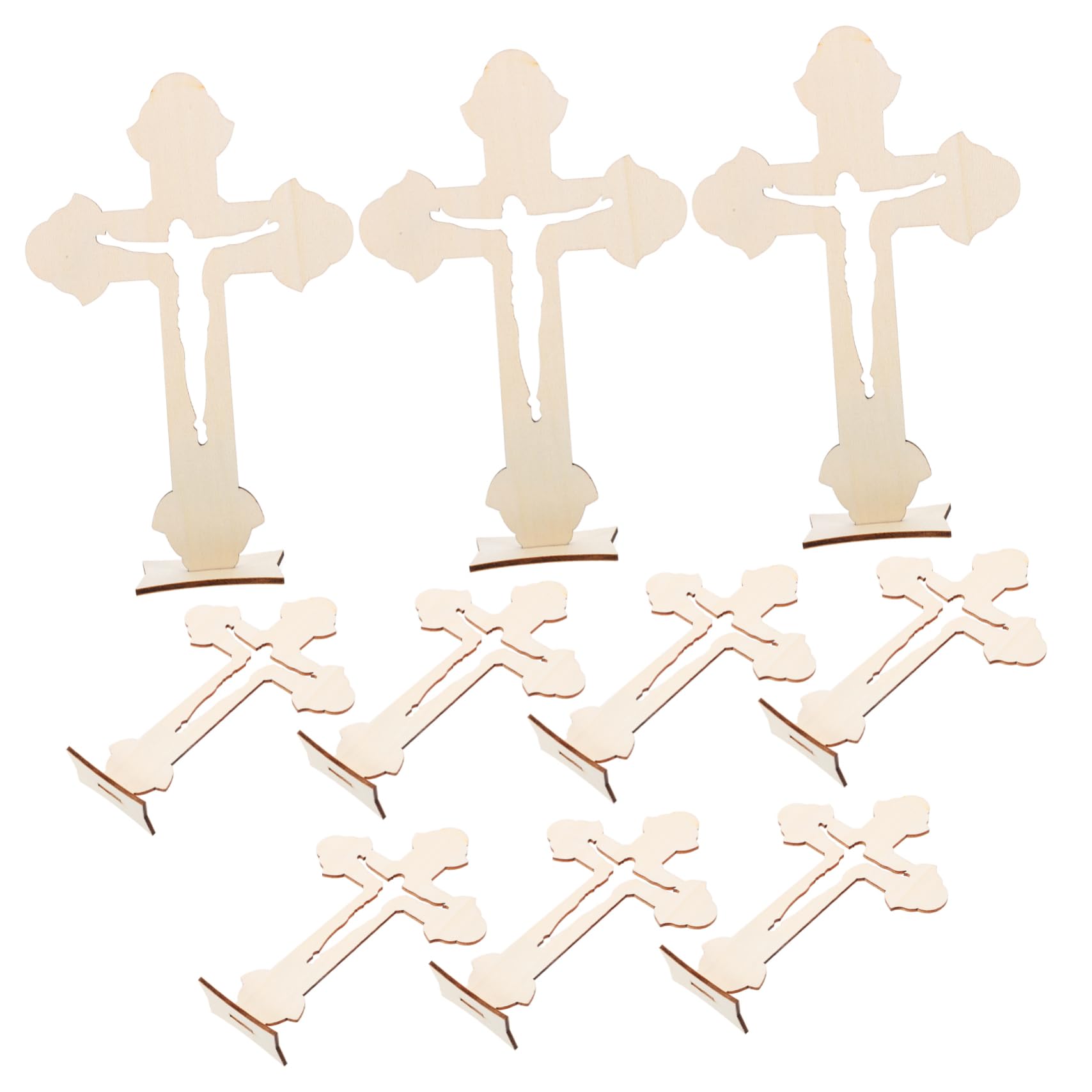 FUNOMOCYA Wood Cross Craft Cross Decoration Rustic Style Perfect for Indoor Decor Photo Prop