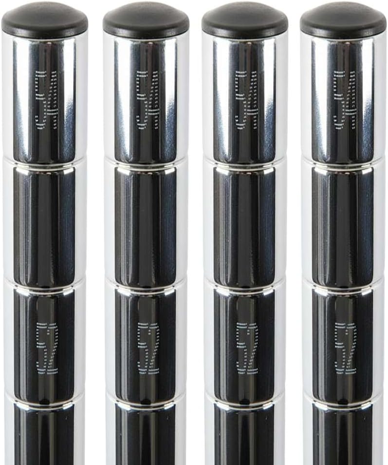 54" Chrome NSF Shelving Posts (Pack of 4) - Poles Height: 8"-96" - Stationary or Mobile Wire Rack Posts for Storage Shelving, Heavy Duty Pole, Replacement Poles for Shelves (1")
