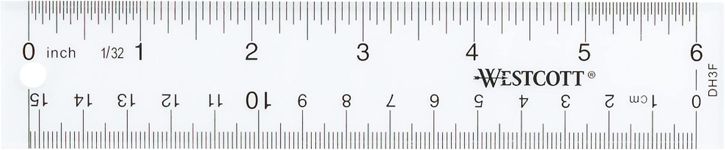 Westcott 10561 Acrylic Clear Ruler, 6 in