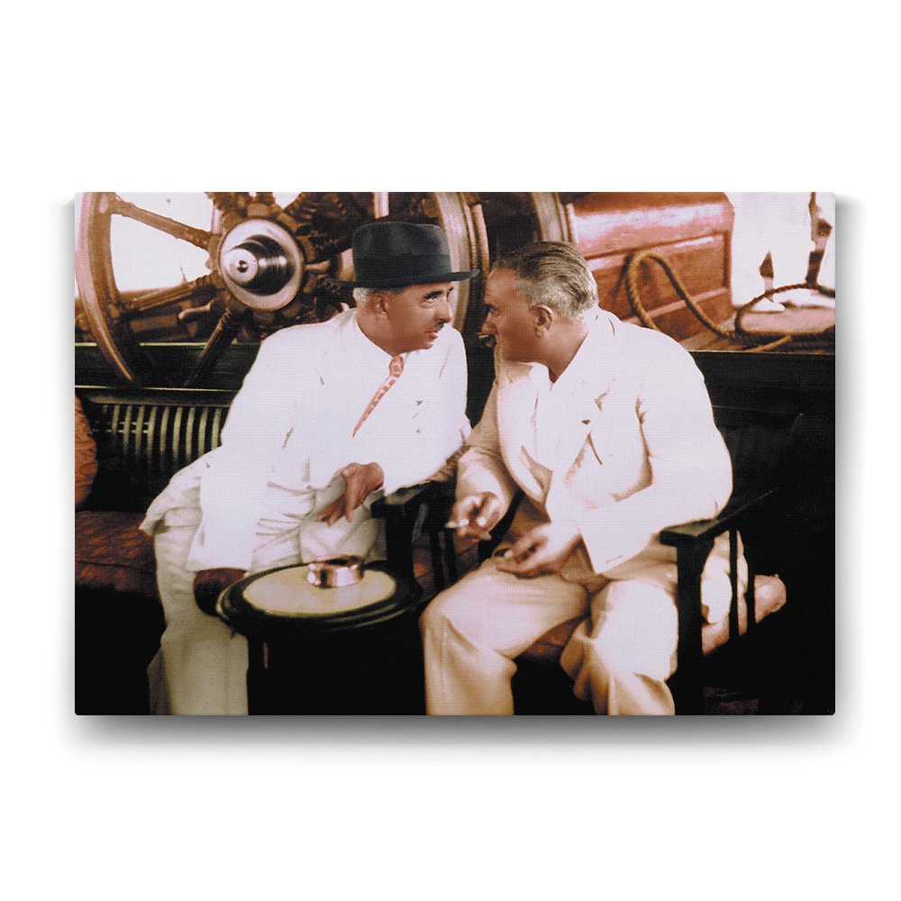 Atatürk ve İsmet İnönü Tablosu - 45x30cm