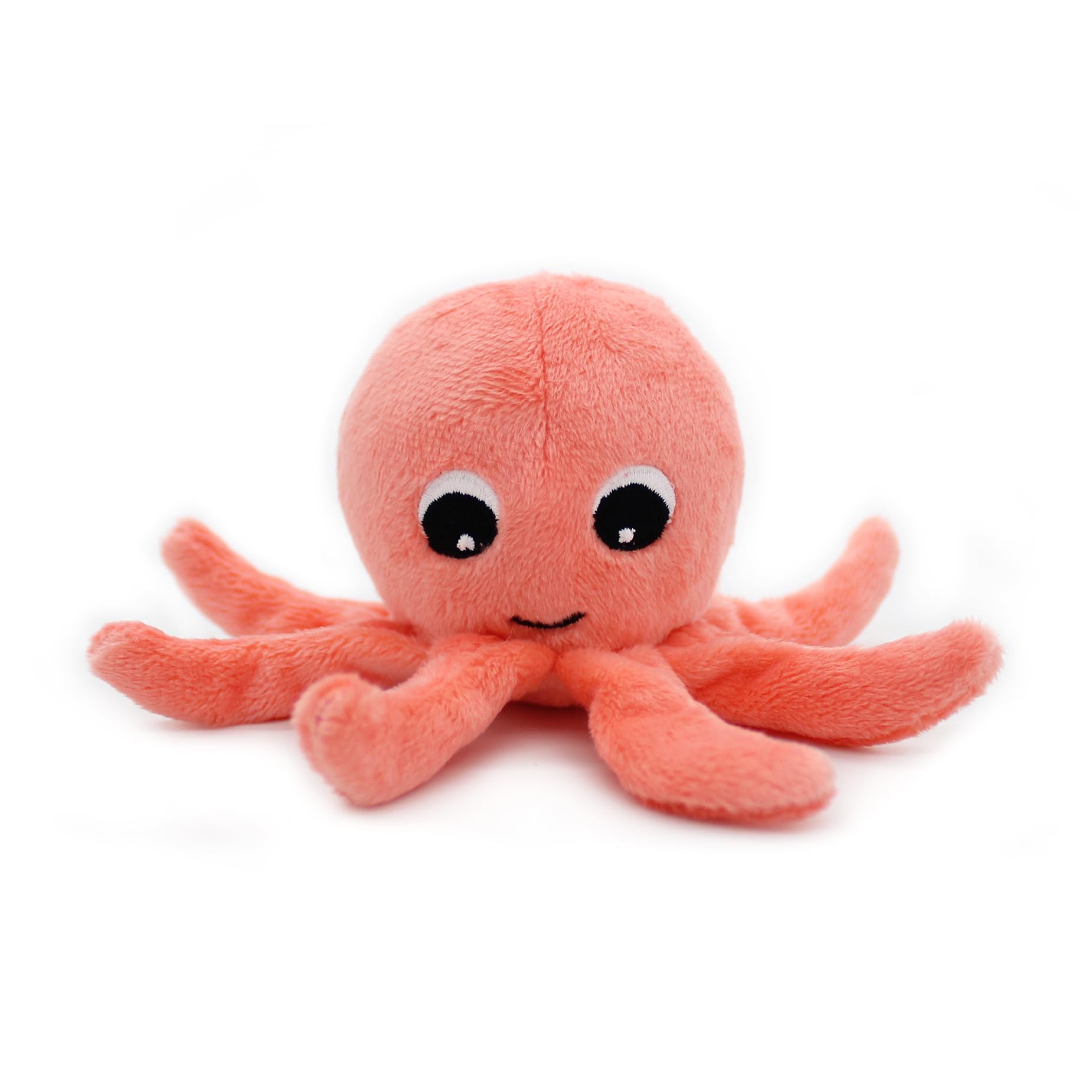 LES DÉGLINGOS Les Ptipotos by Plüschtier für Maman Bebe, sehr weich, Geschenk zur Geburt, Filu der Oktopus, Mama & Baby, 45 cm, Korallenrot