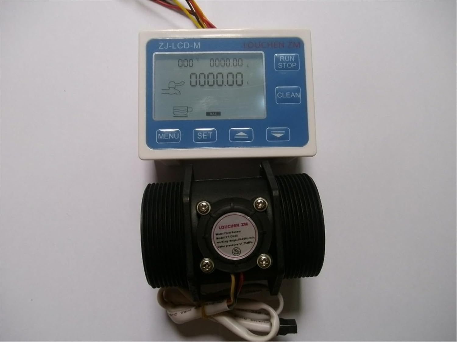 1PCS G2" inch DN50 Flow Rate Water Sensor Meter+ Digital Display Control Flowmeter