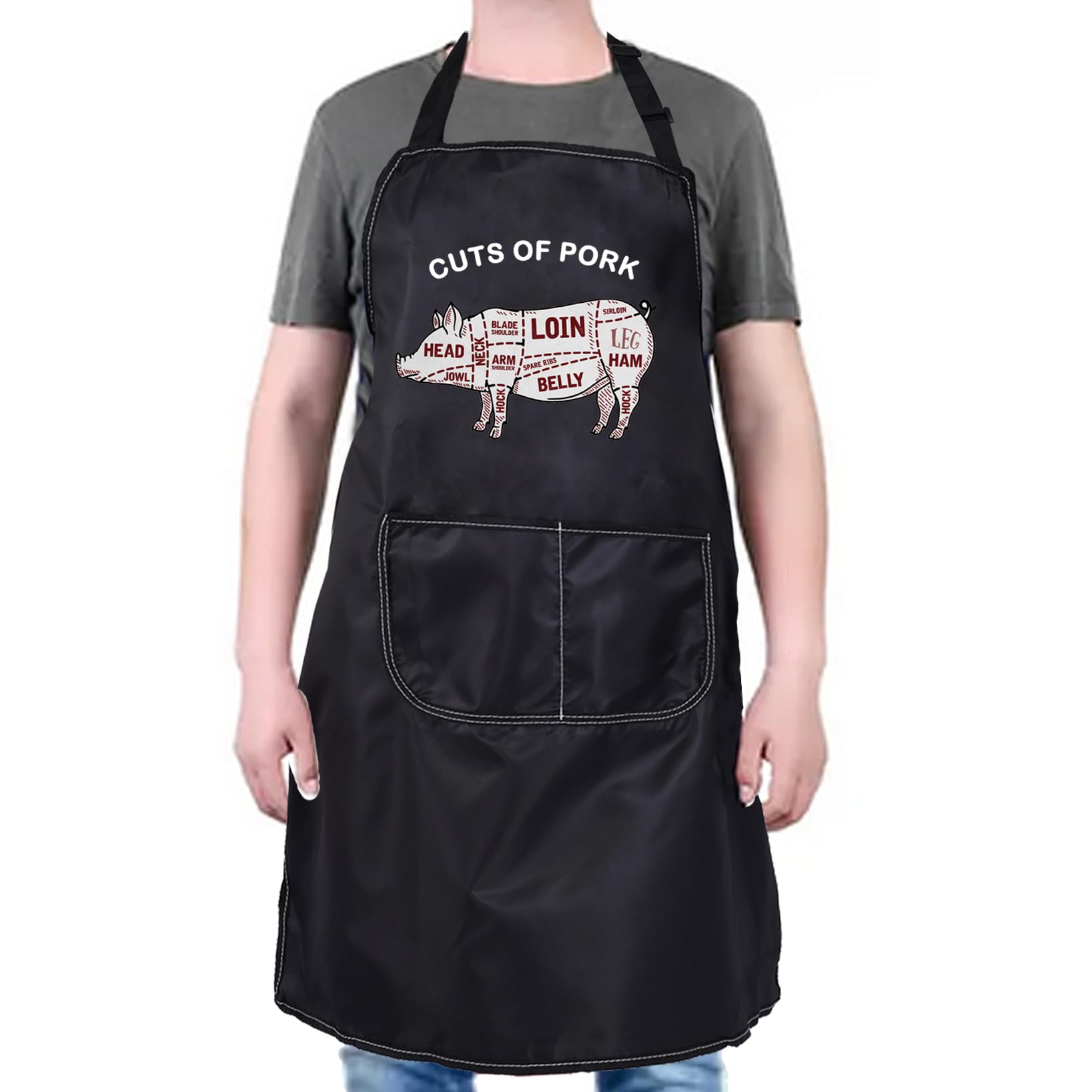 PXTIDY Pork Lover Cooking Apron - Pig Apron With ...