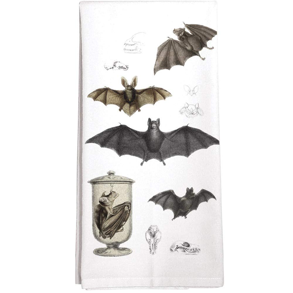 Montgomery Street Bat Collage Cotton Flour Sack Dish Towel