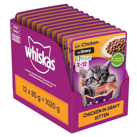 Whiskas Wet Food For Kittens (2-12 Months), Chicken 