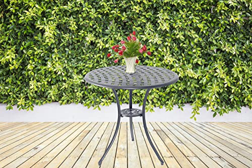 Centurion Supports OSHOWA Garden & Patio Grey Cast Aluminium Bistro Table
