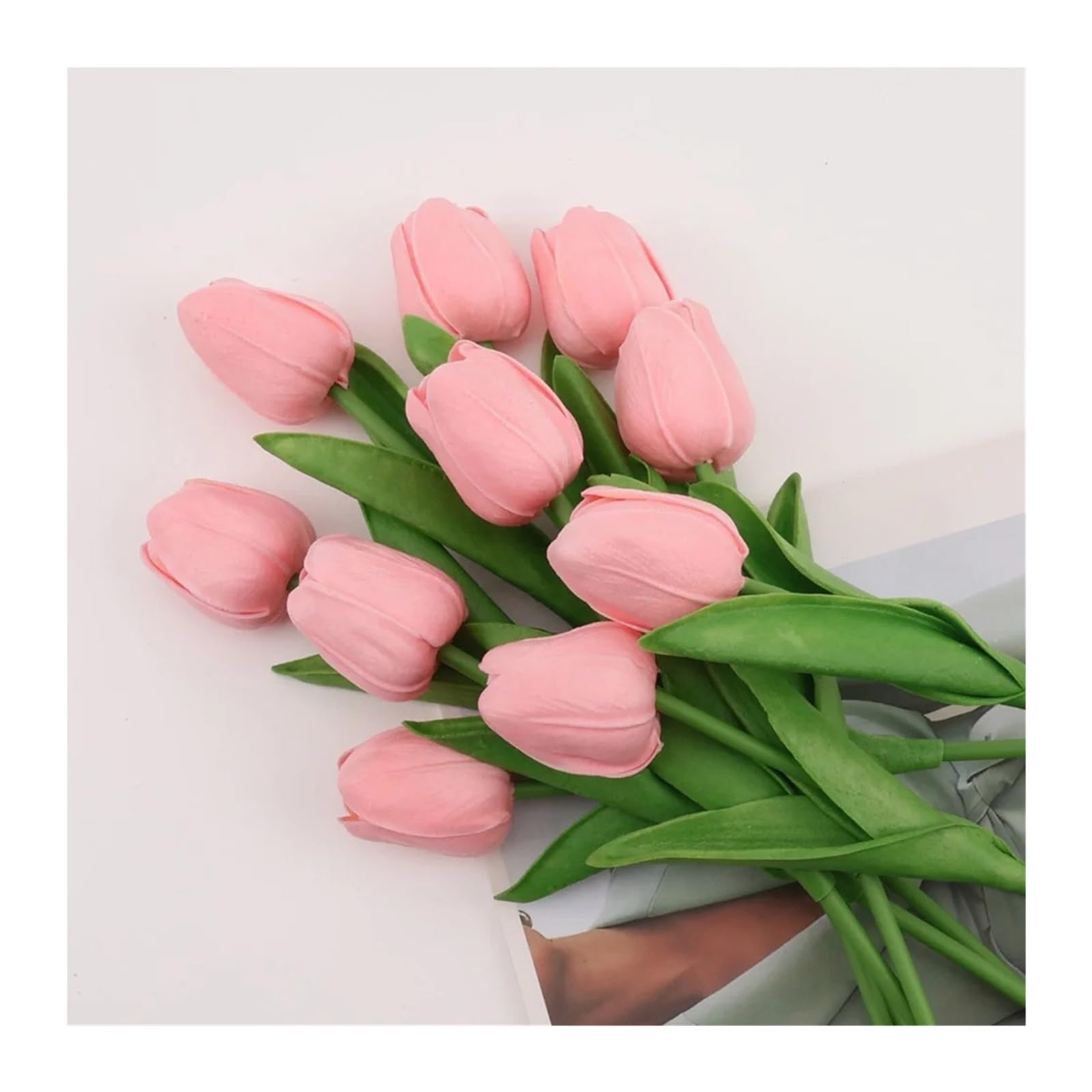 XIANGMLING 6Pcs Artificial Tulip Flower Garland, Wedding Garden Arch Bouquet for Home Vase Decor(Color5)