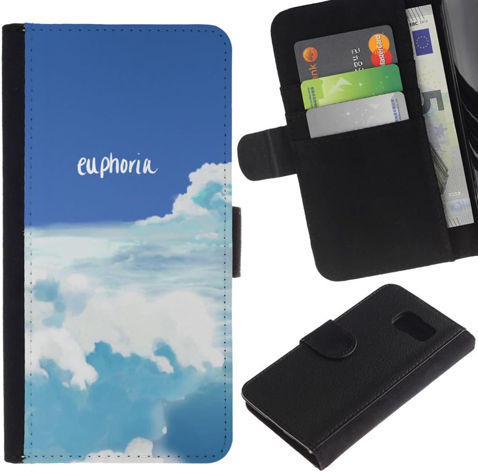 SmartPhone PU Leather Wallet Case Protective Cover with Money Slot Card Slots Case for Samsung Galaxy S6 // Euphoria // CooleCell