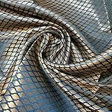 Ditsy - Tela banarasi india con estampado de hojas doradas de brocado floral, 44 pulgadas (precortada, 1 metro, verde botella)