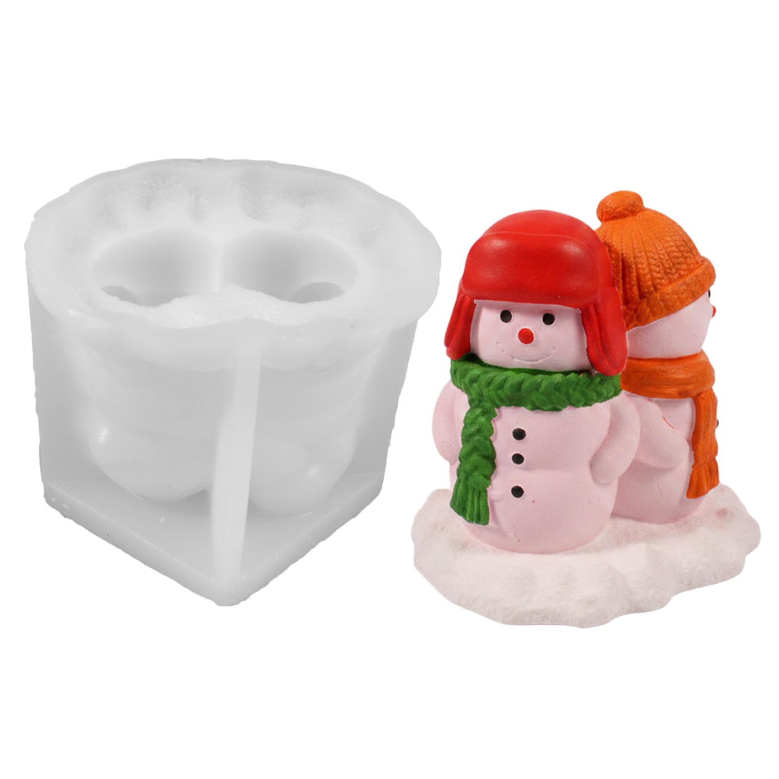 Jazuaiao Of 2 Silicone for Crafting Melting Snowman Multipurpose Use for Various Creation Silicone Melt
