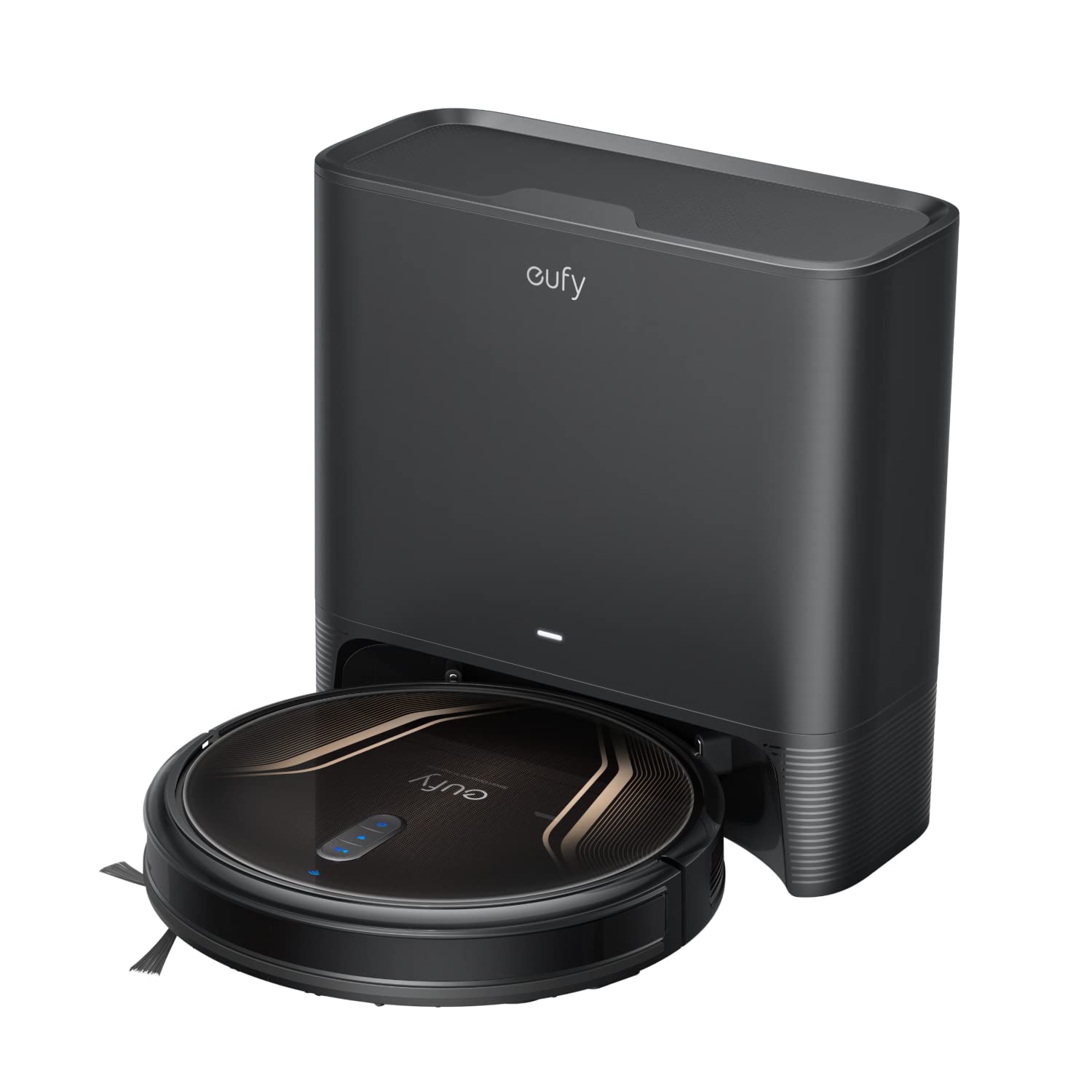 eufy Saugroboter mit Absaugstation G40 Hybrid+, Saugroboter mit Wischfunktion, 2.500Pa Saugkraft, WLAN Funktion, Planbare Saugroute, Ultra dünnes Design, Schwarz (Generalüberholt)