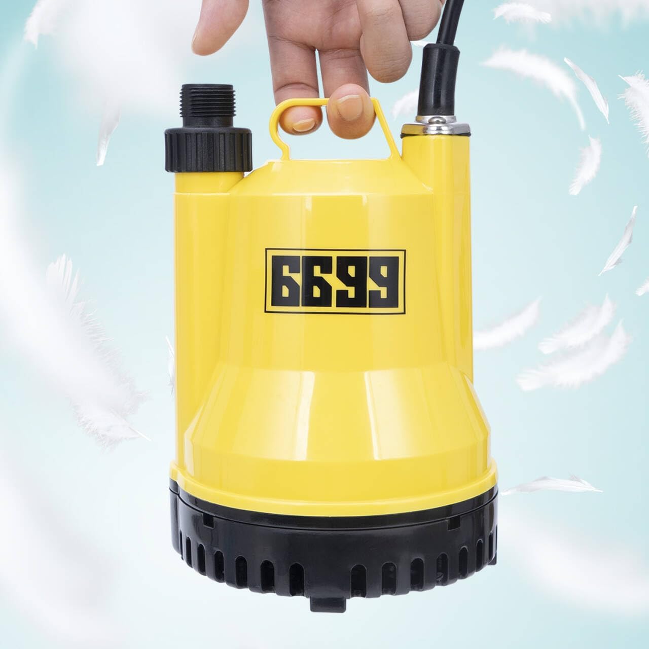 Submersible Water Pump 1/4 HP 1600GPH Thermoplastic Utility Pump Electric Portable Transfer Water Pump with 10-Foot Cord for Pool Tub Garden Pond Draining