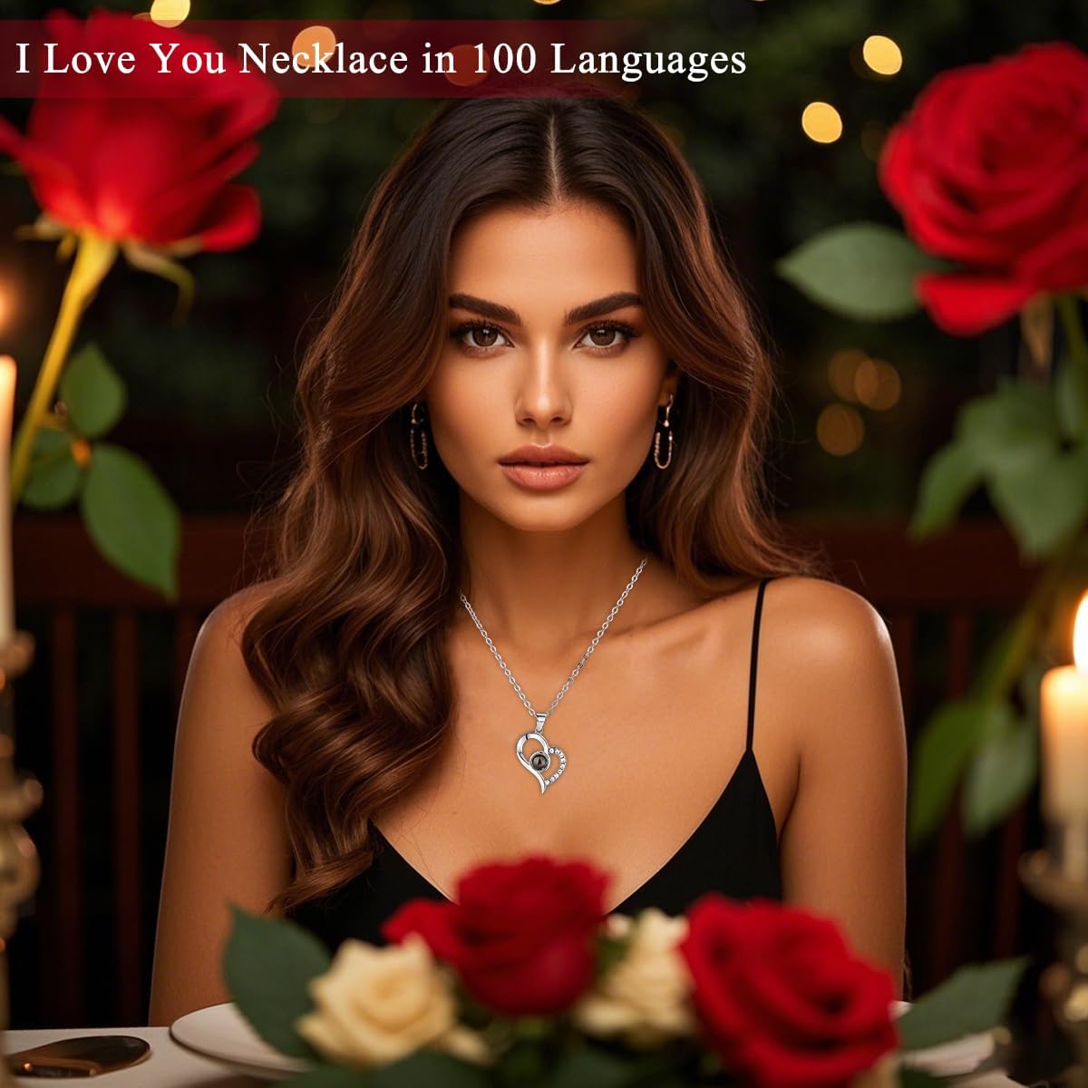 Preserved Rose with Necklace -Eternal Rose - Unique Gift for Mom Wife Girlfriend Grandma on Birthday - Image 4