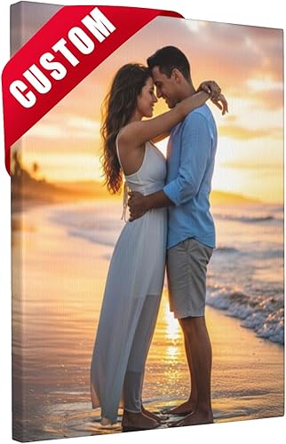 Nxwdwqa Impresiones en lienzo personalizadas con tus fotos, arte de pared en lienzo personalizado, sube tu foto a arte de pared, regalo de