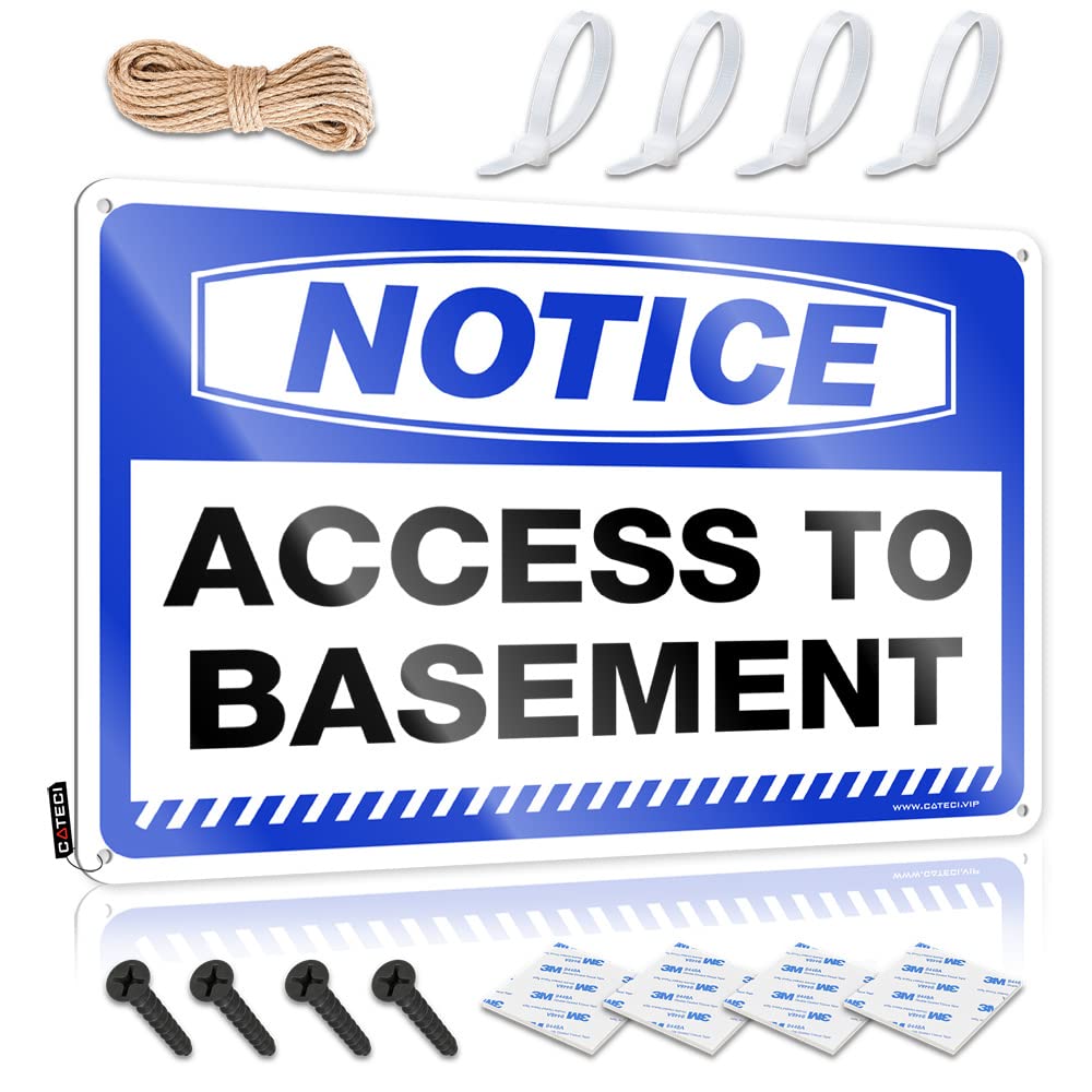 Retro Signs Notice Access To Basement Tin Sign Metal Vintage Signs Boys Bedroom Accessories(30X40CM)
