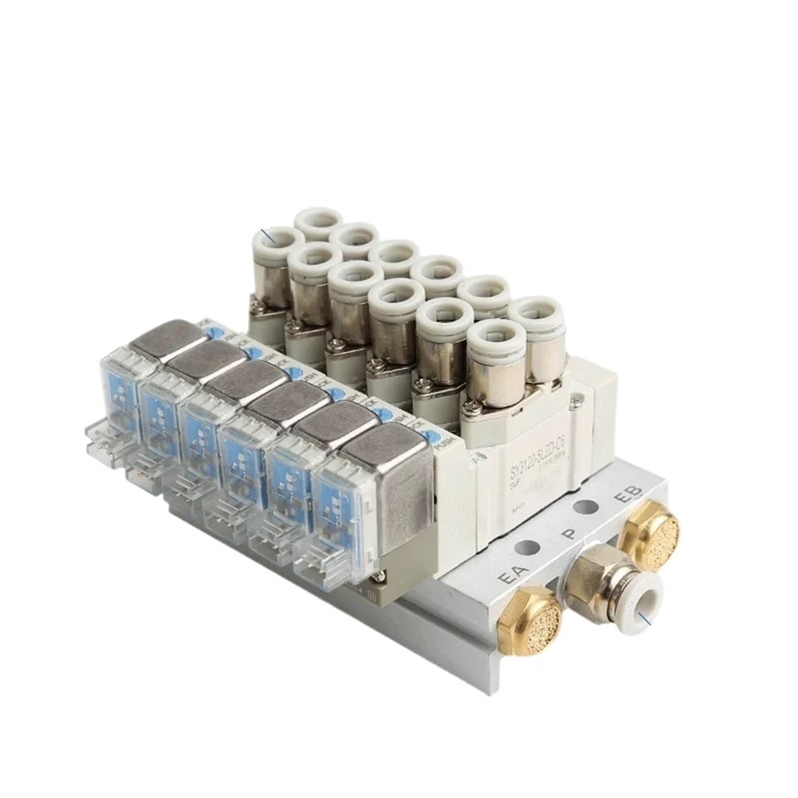 SY5120 Multi-Way Combination Manifold Pneumatic Solenoid Valve Control SY5120-5LZD-01 SY5120-6LZD-01(SY5120-6LZD-01 6mm,9 Stations)