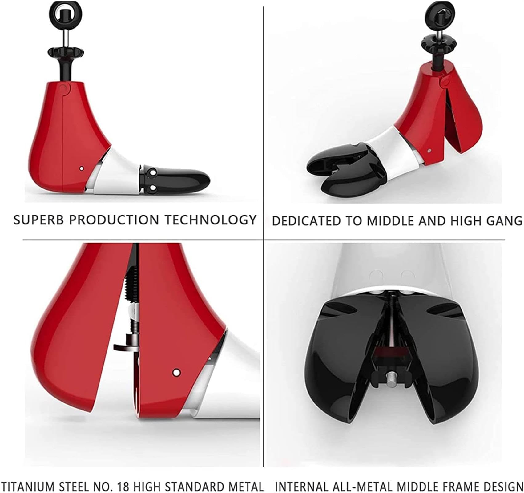 REVAHI Expansor de Zapatos de caña Alta Hecho de plástico y Metal, Ajustable para Zapatos de Hombre y Mujer