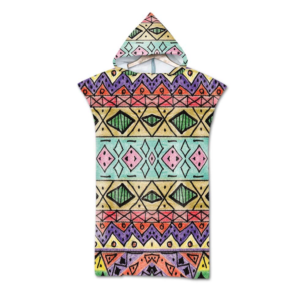 Poncho De Surf Chickwin Avec Capuche – Microfibre, Séchage Rapide, Anti-UV, Pour Adulte – 75x140 Cm
